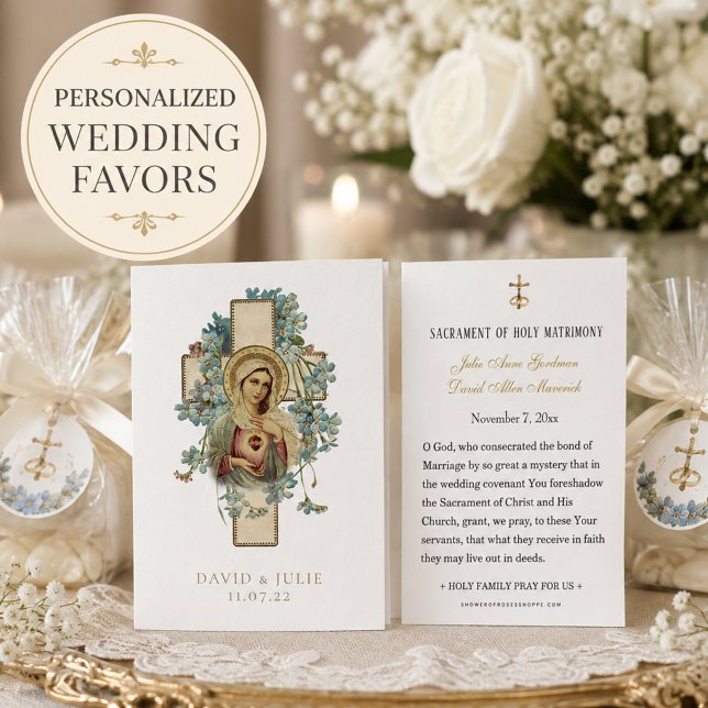 Carte de prière de mariage catholique Immaculée Ma (Créateur téléchargé)