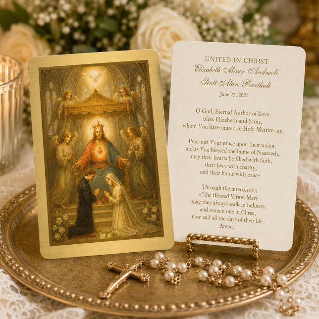 Carte de prière de mariage catholique Jésus (Créateur téléchargé)