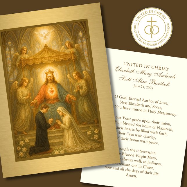 Carte de prière de mariage catholique Jésus (Créateur téléchargé)