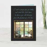 Carte de prière de Merci