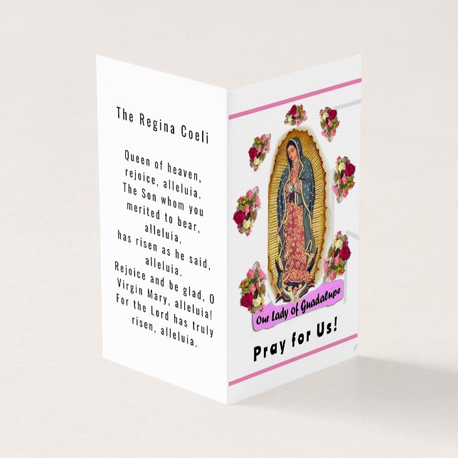 Carte de prière de Notre-Dame de Guadalupe (Outside)