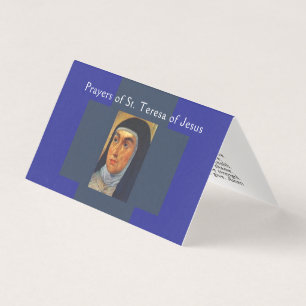 Carte de prière de Sainte Thérèse de Jésus