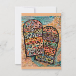 Carte de prière des dix commandements