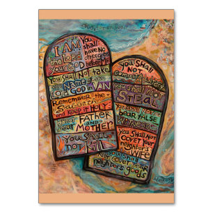 Carte de prière Dix Commandements