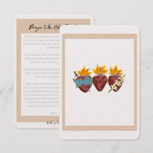 Carte de prière du Saint-Coeur