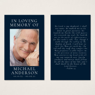 Carte de prière en mémoire d'amour Marine