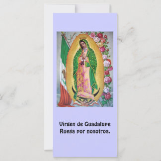 Carte de prière espagnole Virgen de Guadalupe