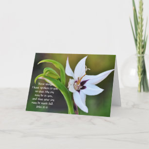 Carte de prière Fleur Faith Iris