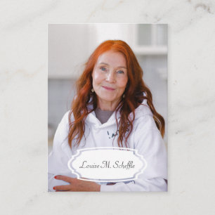 Carte de prière funéraire en marbre rose avec phot