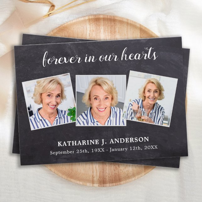 Carte de prière funéraire Rustique 3 Photo (Créateur téléchargé)