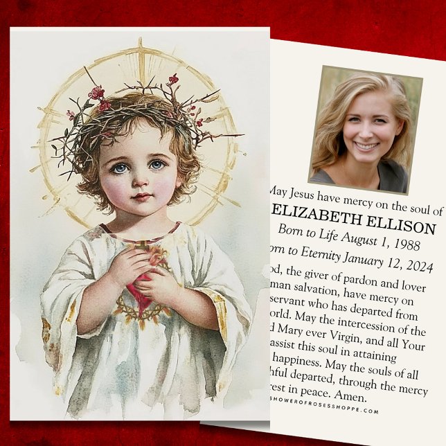 Carte de prière Jésus pour le Mémorial catholique (Créateur téléchargé)