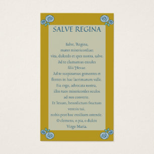 Carte de prière latine Salve Regina
