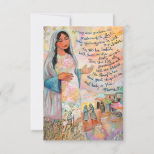 Carte de prière Magnificat, Cantique de Marie