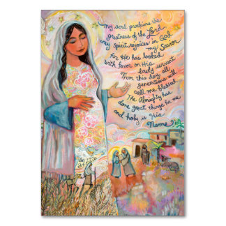 Carte de prière Magnificat, Cantique de Marie