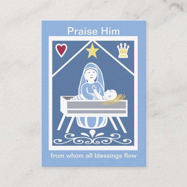 Carte de prière Mary Magnificat (Devant)