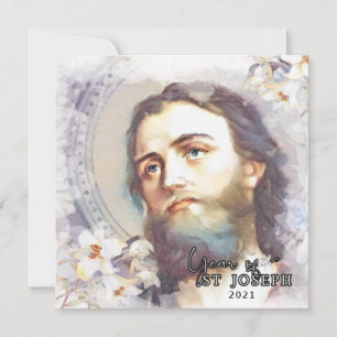 Carte de prière mémorable catholique de l'année de