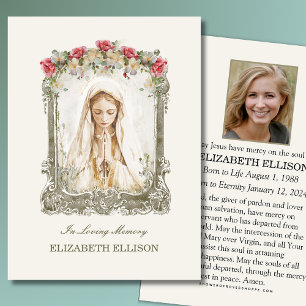 Carte de prière Mémorial catholique Marie