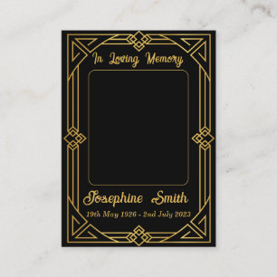 Carte de prière noire simple et élégante