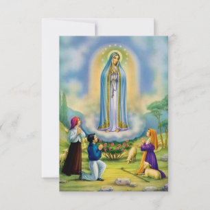 Carte de prière Notre Dame de Fatima Rosaire de la