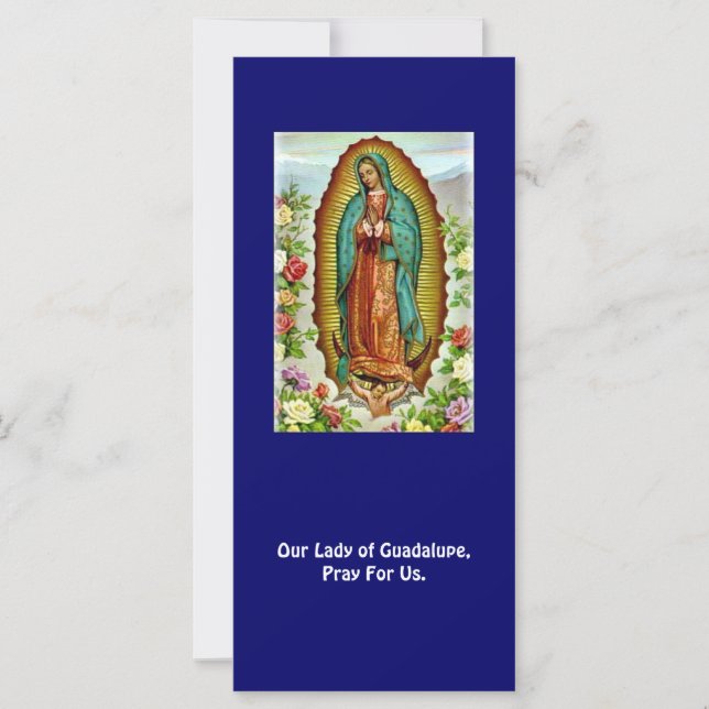 Carte de prière Notre-Dame de Guadalupe (Devant)