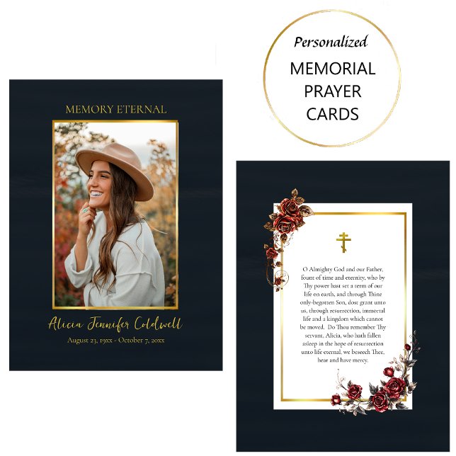 Carte de prière orthodoxe Mémoire Photo éternelle (Créateur téléchargé)