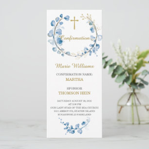 Carte de prière personnalisée pour garçon de confi