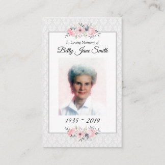 Carte de prière photo commémorative | La prière du