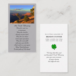 Carte de prière photo commémorative Sympathy