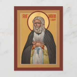 Carte de prière Saint Seraphim de Sarov