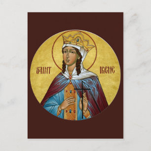 Carte de prière St. Irène