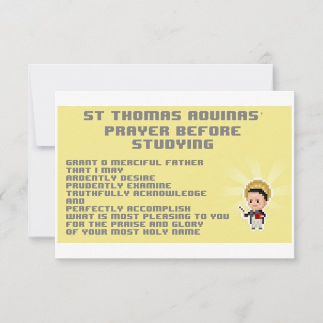 Carte de prière Thomas Pixelated (Devant)