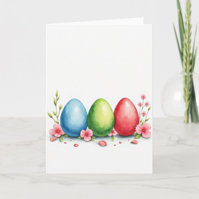 Carte de printemps à l'aquarelle lumineuse (Devant)
