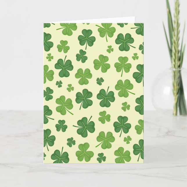 Carte de printemps à motif de trèfle (Devant)