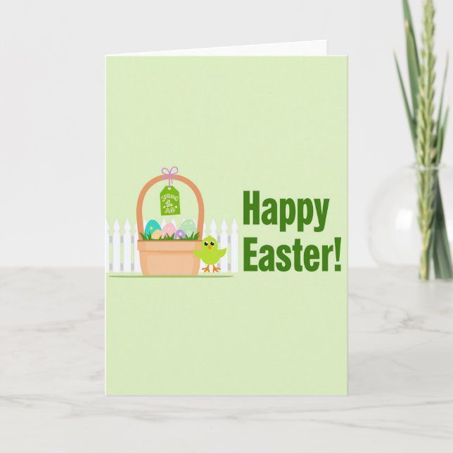 Carte de printemps à motif pastel (Devant)