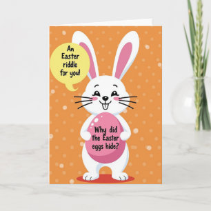 Carte de printemps amusante avec énigme de lapin