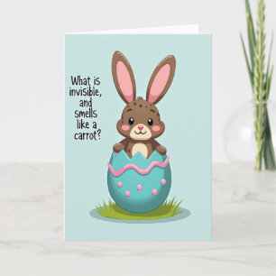 Carte de printemps avec énigme de lapin
