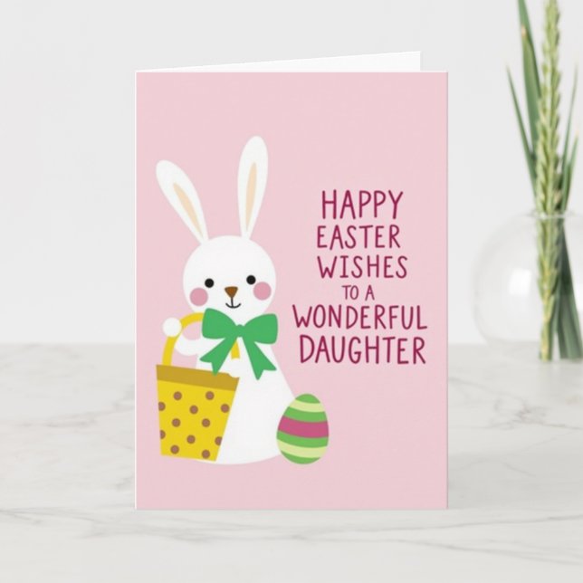 Carte de printemps avec un adorable lapin (Devant)