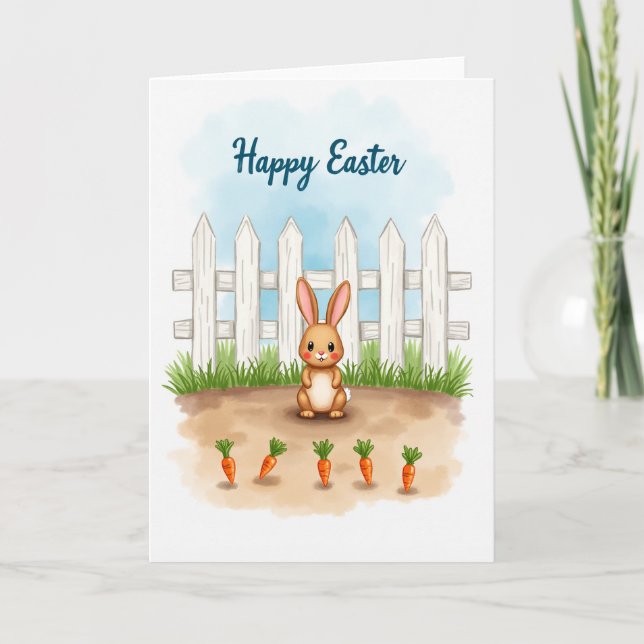 Carte de printemps Bunny And Veggies (Devant)