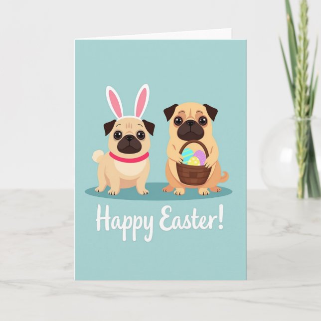Carte de printemps canine festive (Devant)
