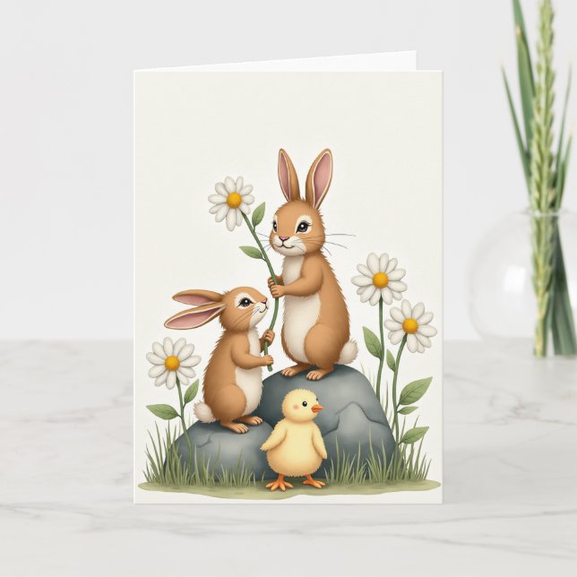 Carte de printemps Daisy Friends (Devant)