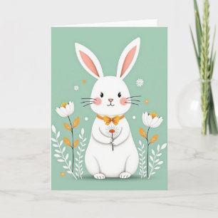 Carte de printemps de Bunny et Blossom