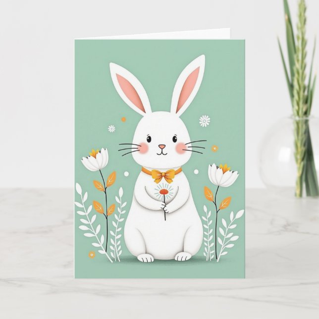 Carte de printemps de Bunny et Blossom (Devant)