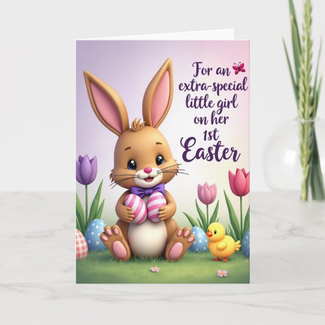 Carte de printemps fausse feuille de lapin (Devant)