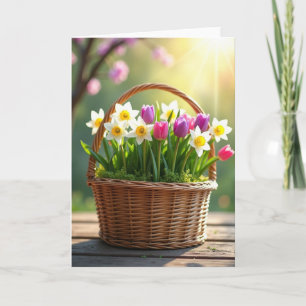 Carte de printemps fleurie douce