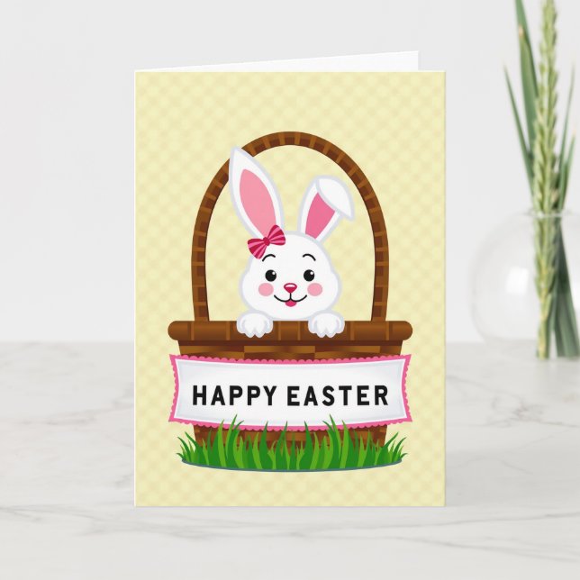 Carte de printemps Happy Bunny (Devant)