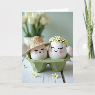 Carte de printemps Happy Egg Friends