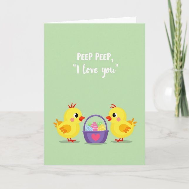 Carte de printemps Je t'aime (Devant)