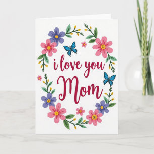 Carte de printemps 'Je t'aime maman'