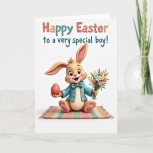 Carte de printemps Lapin rayé