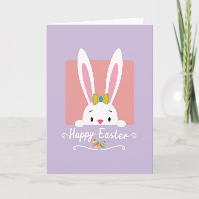 Carte de printemps mignonne avec un aperçu (Devant)
